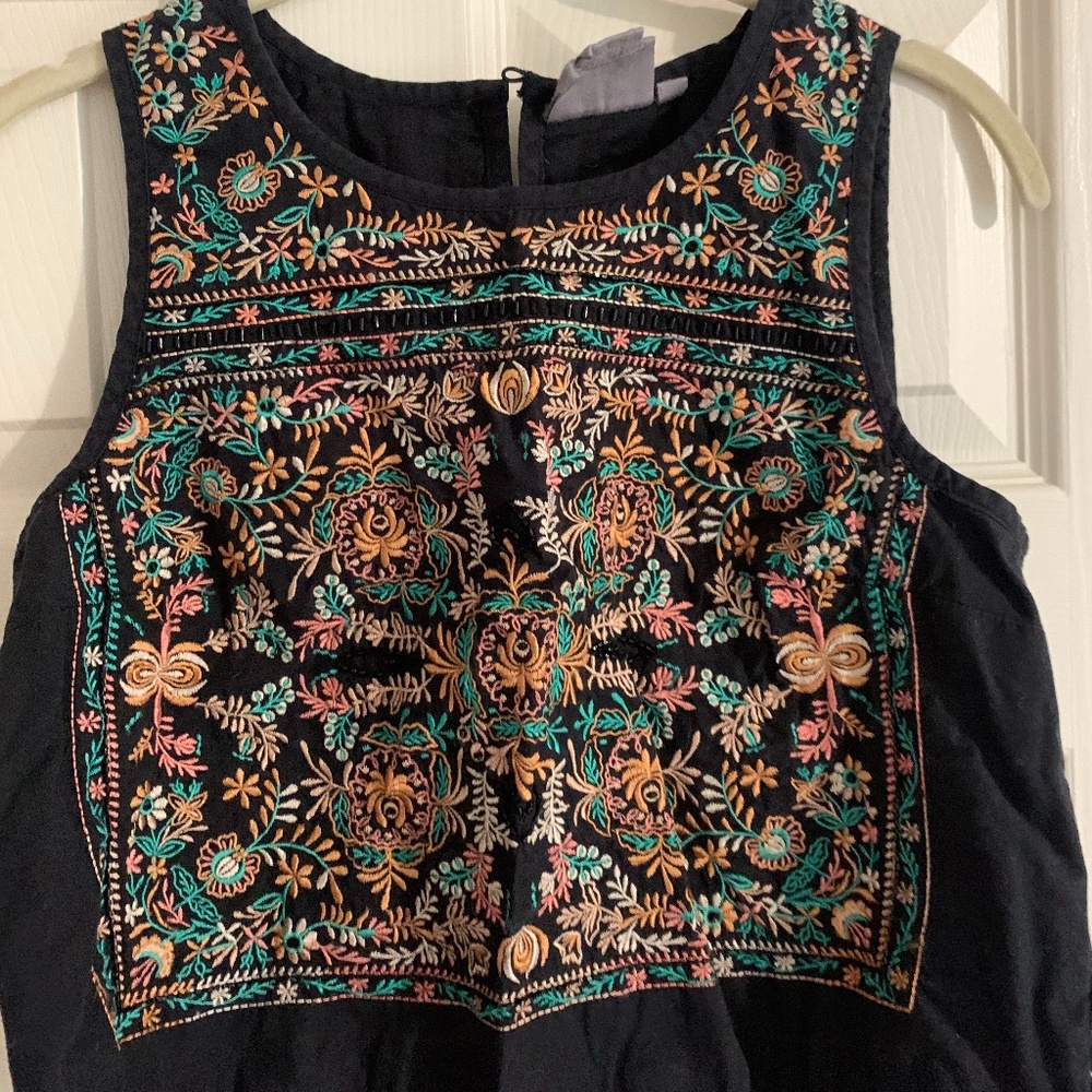 Anthropologie brand embroidered tank